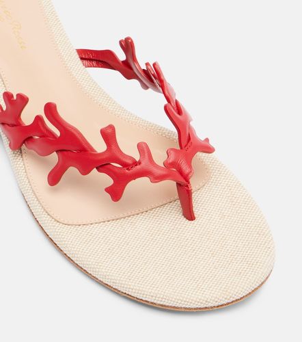 Sandali infradito in canvas e pelle - Gianvito Rossi - Modalova