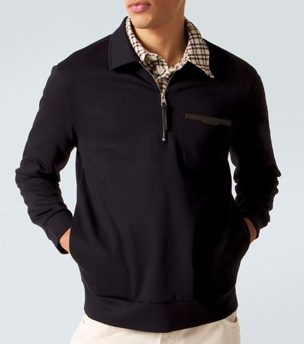 Cotton-blend half-zip sweater - Moncler - Modalova