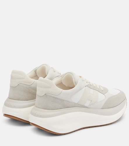 H696 suede and leather platform sneakers - Hogan - Modalova