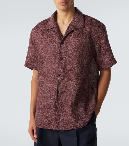 Camicia bowling in lino con stampa - Brioni - Modalova