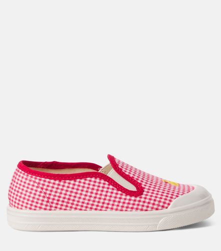 PèPè Zapatillas slip-on a cuadros bordadas - PePe - Modalova