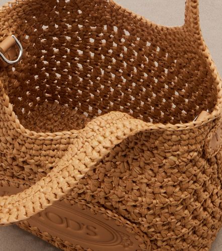 Tod's Shopper in rafia con pelle - Tod's - Modalova