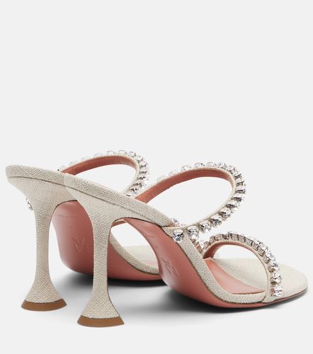 Gigi embellished canvas mules - Amina Muaddi - Modalova