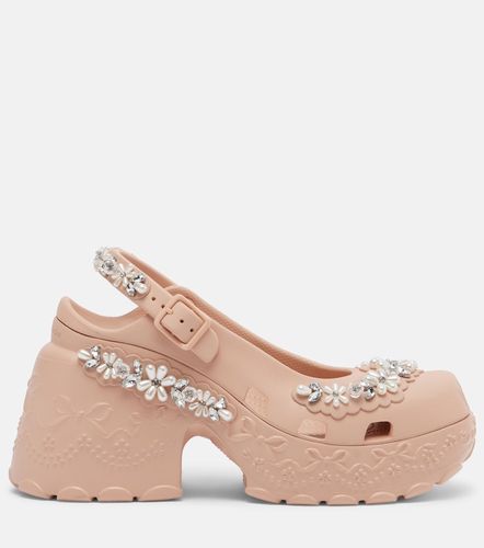 X Crocs embellished slingback pumps - Simone Rocha - Modalova