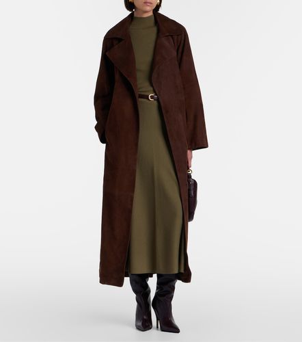Nour Hammour Althea suede wrap coat - Nour Hammour - Modalova