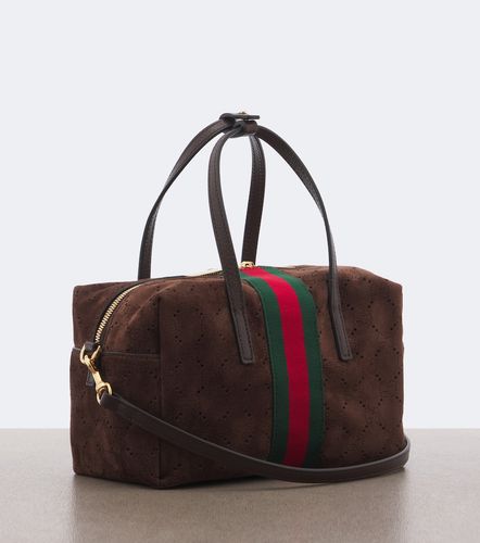 Borsa a mano Web Stripe Small in suede - Gucci - Modalova