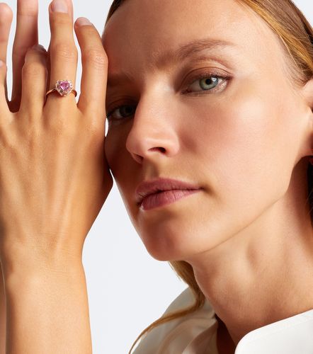 Kt rose ring with sapphire and diamonds - Suzanne Kalan - Modalova