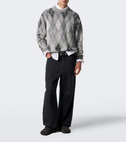 Argyle cotton and wool-blend sweater - ERL - Modalova