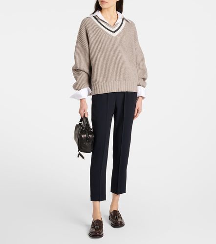High-rise silk-blend pants - Brunello Cucinelli - Modalova