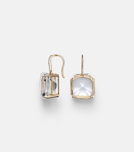 Orecchini in 14kt con quarzo e diamanti - Mateo - Modalova