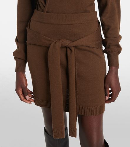 Trompe l'oil wool-blend miniskirt - Lemaire - Modalova