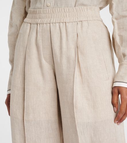 Linen wide-leg pants - Brunello Cucinelli - Modalova