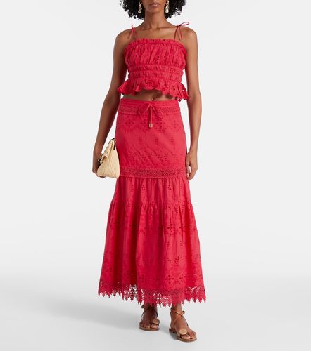 Top cropped in cotone sangallo - Melissa Odabash - Modalova