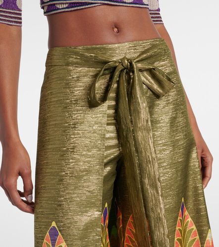 Printed silk-blend wide-leg pants - Valentino - Modalova