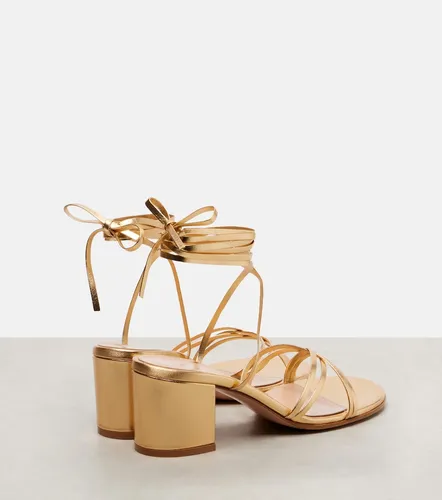 Metallic leather sandals - Gianvito Rossi - Modalova