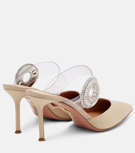Crystal Hoop embellished PVC mules - Aquazzura - Modalova