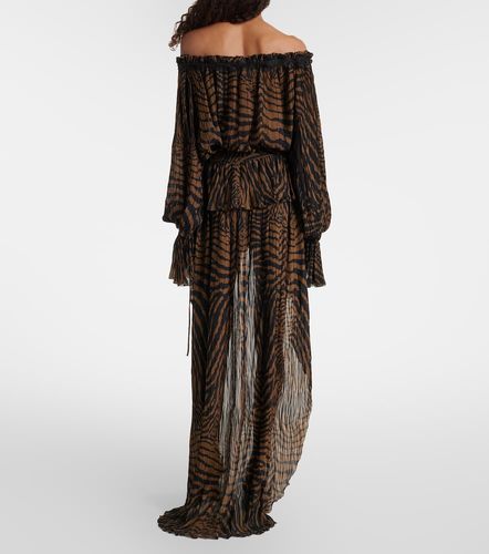 Asymmetric ruffled printed miniskirt - Blumarine - Modalova