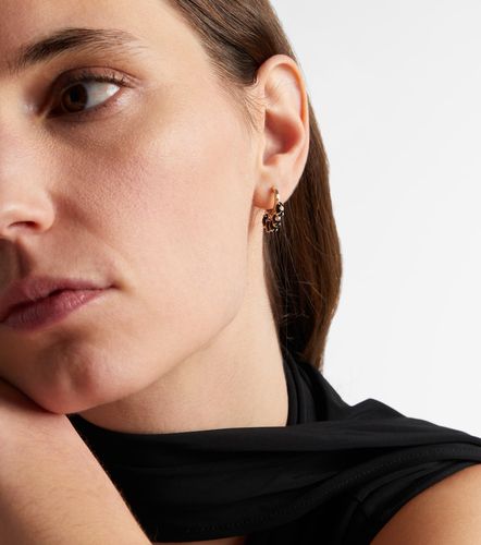 Orecchini a cerchio in 14kt con onice e diamanti - Sydney Evan - Modalova
