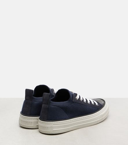 Sneakers Monili con suede - Brunello Cucinelli - Modalova