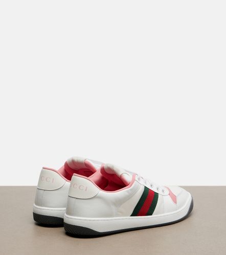 Zapatillas Screener con piel y Web - Gucci - Modalova