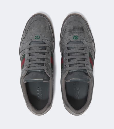 Screener perforated leather sneakers - Gucci - Modalova