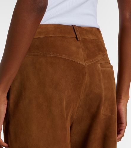 Coda suede wide-leg pants - Nour Hammour - Modalova