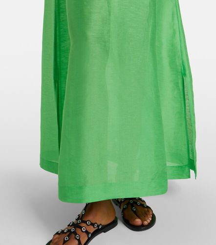 Pleated linen and silk kaftan - Tory Burch - Modalova