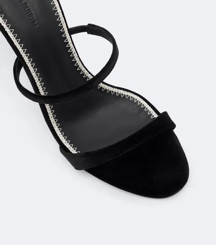 Floral-applique velvet mules - Magda Butrym - Modalova