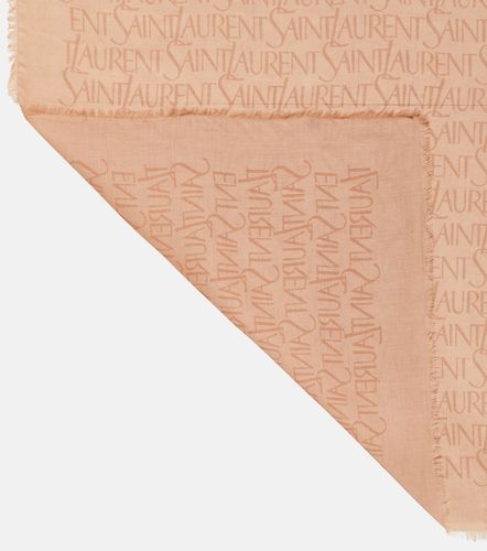 Bufanda de cachemir y modal estampada - Saint Laurent - Modalova