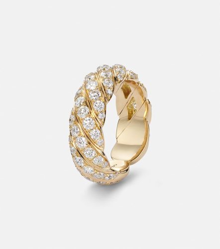Sculpted Cable Flex 18kt ring with diamonds - David Yurman - Modalova