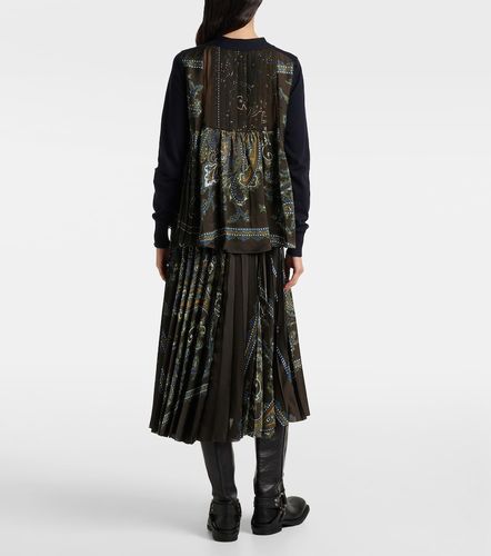 Sacai Cárdigan con paneles - Sacai - Modalova