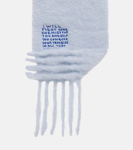 Sciarpa in misto lana e mohair con ricamo - Loewe - Modalova
