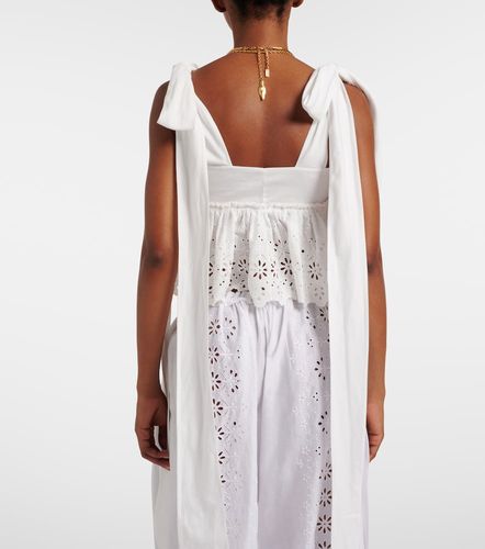 Chloé Crop top de algodón con bordado inglés - Chloe - Modalova