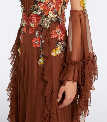 Bestickte Robe aus Seide - Costarellos - Modalova