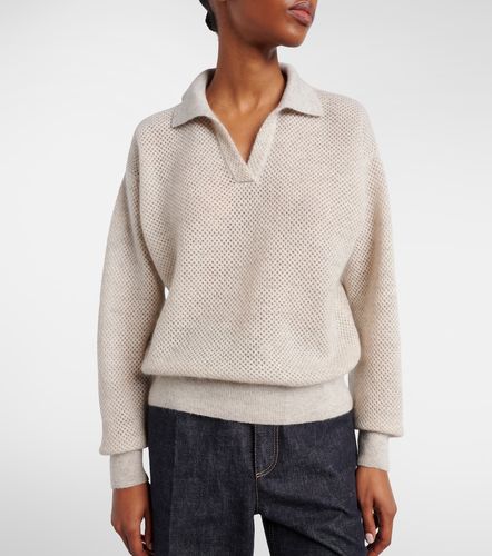 Pullover polo in maglia traforata - Brunello Cucinelli - Modalova