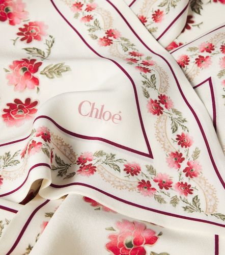 Chloe Floral silk crepe scarf - Chloe - Modalova