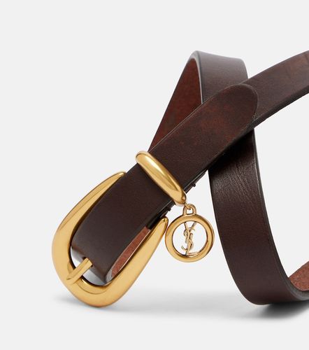 Cassandre leather belt - Saint Laurent - Modalova