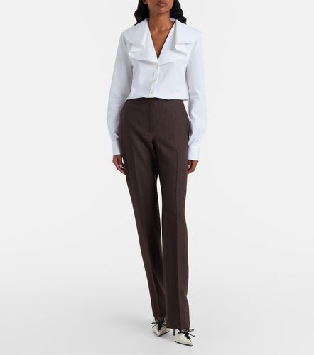McQueen Striped wool straight pants - McQueen - Modalova