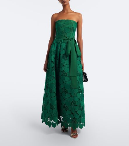 Abito lungo bustier in pizzo guipure - Elie Saab - Modalova
