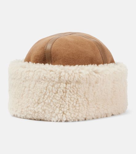 Cappello in suede e shearling con pelle - Toteme - Modalova
