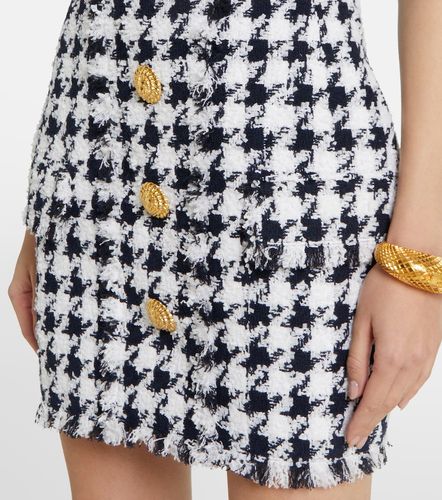 Vestido corto de tweed con pata de gallo - Balmain - Modalova