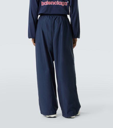 Logo oversized cotton-blend jersey track pants - Balenciaga - Modalova