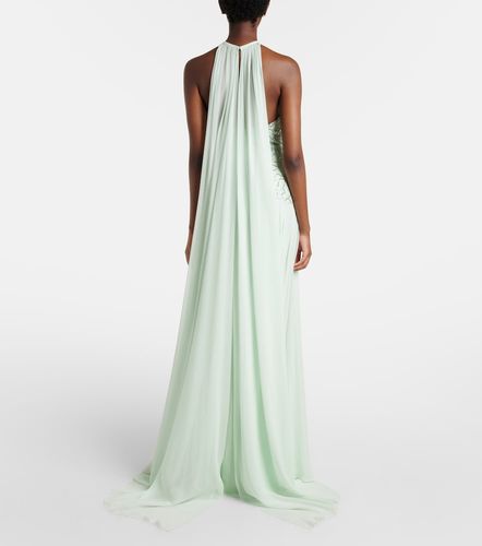 Abito lungo in misto seta con paillettes - Elie Saab - Modalova