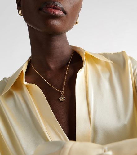 Collana Infinite Gratitude in 18kt con diamanti e zaffiri - FoundRae - Modalova