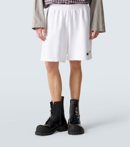 Shorts in cotone con logo - Balenciaga - Modalova