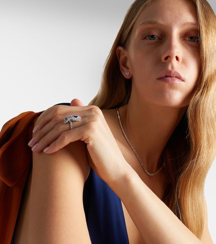 Kt white gold ring with gemstones - Suzanne Kalan - Modalova