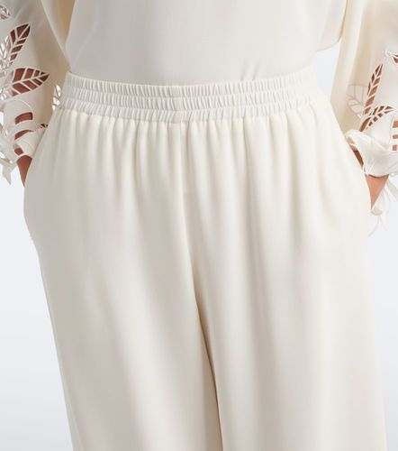 Pantaloni a gamba larga in georgette di misto seta - Oscar de la Renta - Modalova