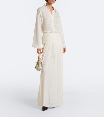Vestido largo de crepé de seda plisado - Fendi - Modalova