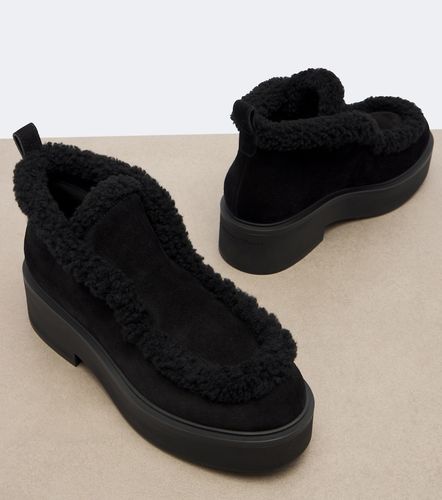 Stivaletti in suede con shearling - Gianvito Rossi - Modalova
