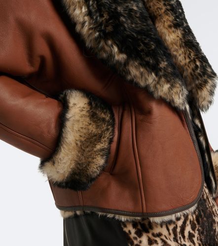 Giacca in pelle con shearling - Jacques Wei - Modalova